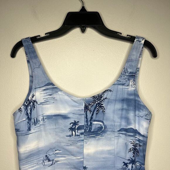 Kahala Vintage Hawaiian Dress Sleeveless Short Ruffle Hem Polynesian Tiki Sz 10 - Picture 6 of 9